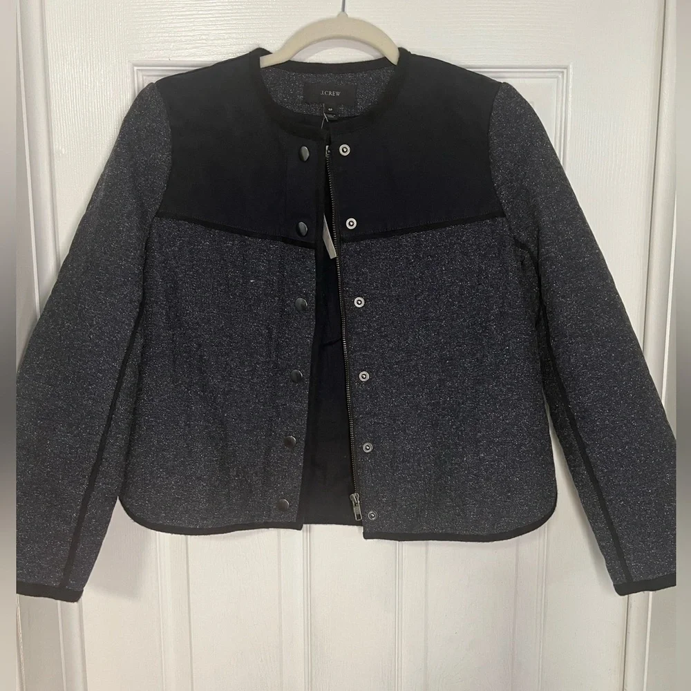 J.Crew Women's‎ Black and Gray Jacket